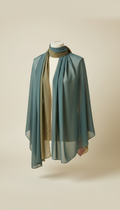 Dusky Teal chiffon hijab